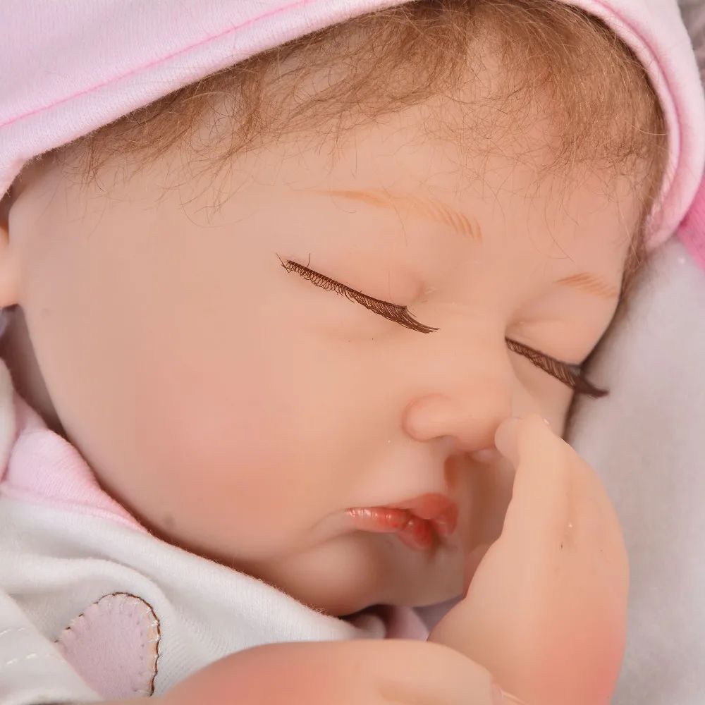Реалистичная кукла для новорожденных 17 дюймов мягкая силиконовая виниловая