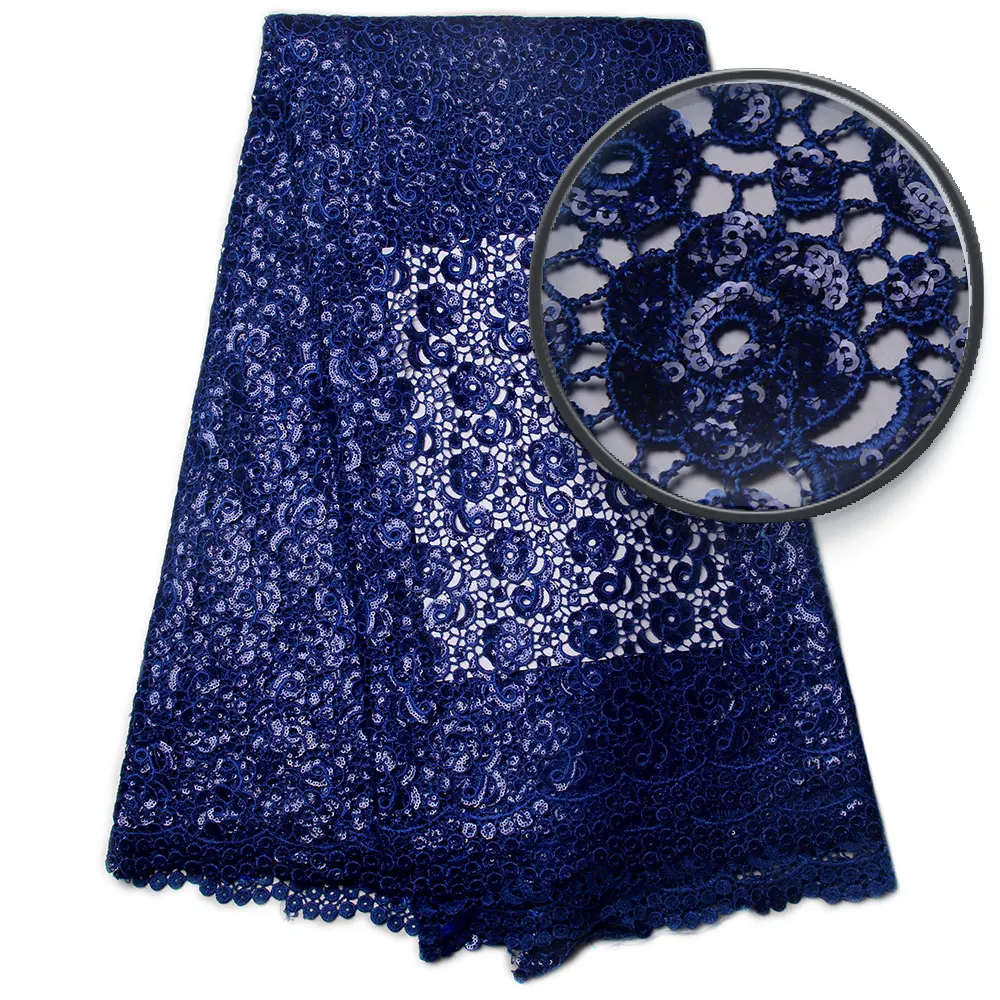 5yard/lot Белый Кружево Ткань французский Sequines Hollow текстура Костюмы для модных