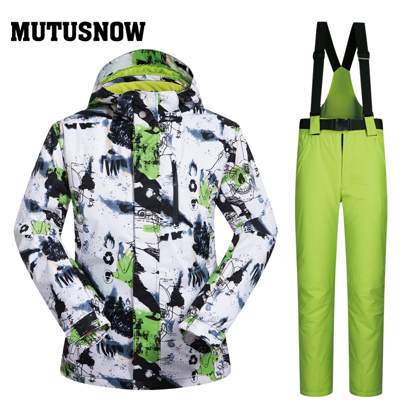 Лыжный костюм MUTUSNOW мужской новый зимний спортивный ветрозащитный