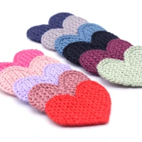 20pcslot 33mm cotton knitting heart for home hat clothing decoration scrapbooking diy crafts handmade accessories