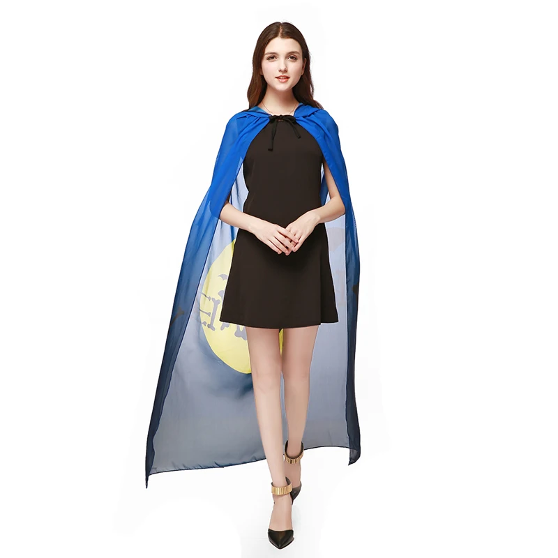 Женское пончо LERFEY шифоновые пляжные шарфы с принтом бабочек павлиньих крыльев