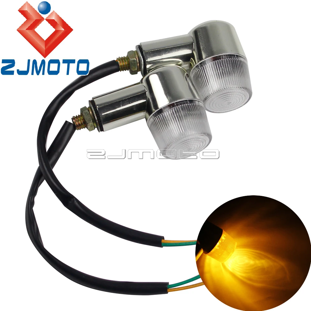 

Universal Motorcycle Turn Signal Lights Blinker Amber Flasher Light For Honda Kawasaki Suzuki Yamaha Turn Indicator Lamp