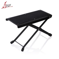 folding guitar pedal anti slip foot rest stand height adjustable metal footboard for guitar drum cajon guitar accessories
