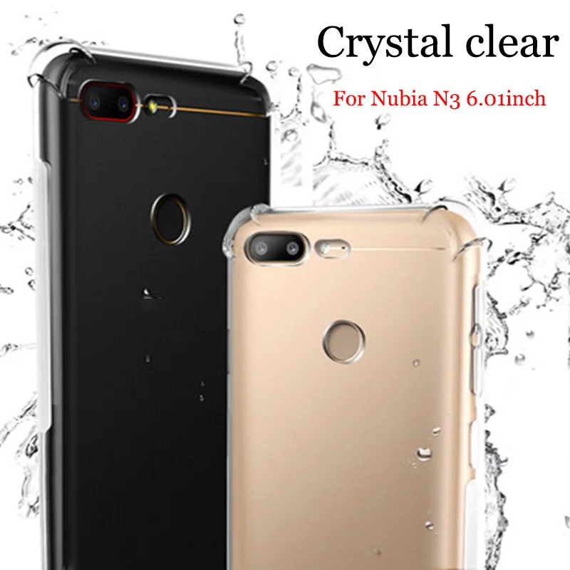Модные Fundas для Нубия N3 Чехол прозрачный ТПУ Мягкая обложка N 3 чехол nx608j телефон