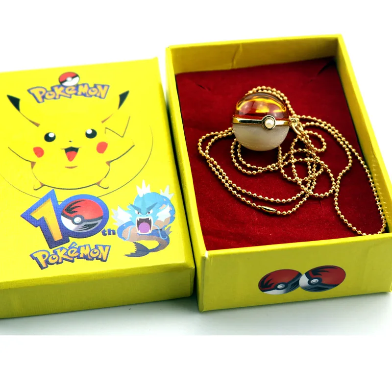 Горячие стеклянные ювелирные изделия ожерелье Evee Pokeball кулон с шариком