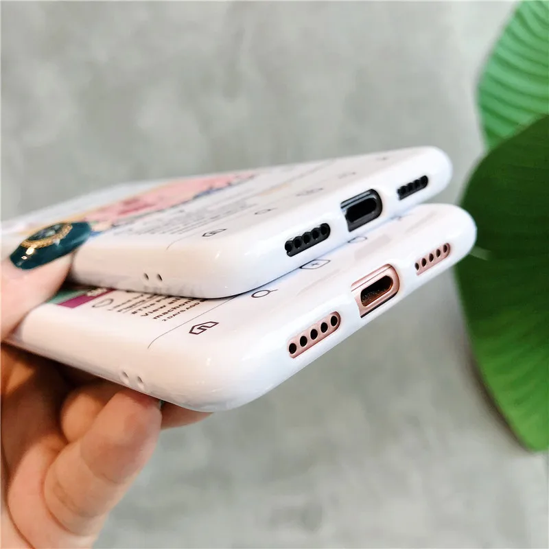 Глянцевая Мягкий чехол для iPhone 8 7 Чехол 6 6s плюс милые поросенка х обложки на айфон