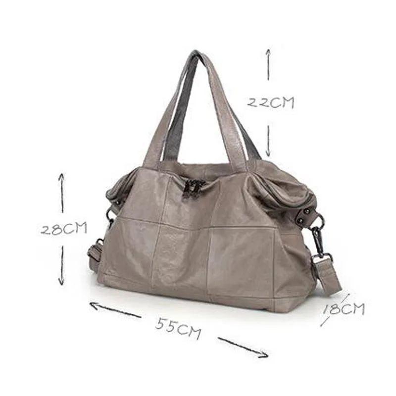 

EUMOAN New ladies bag large capacity casual leather handbags first layer of leather big bag oblique bag ladies shoulder bag