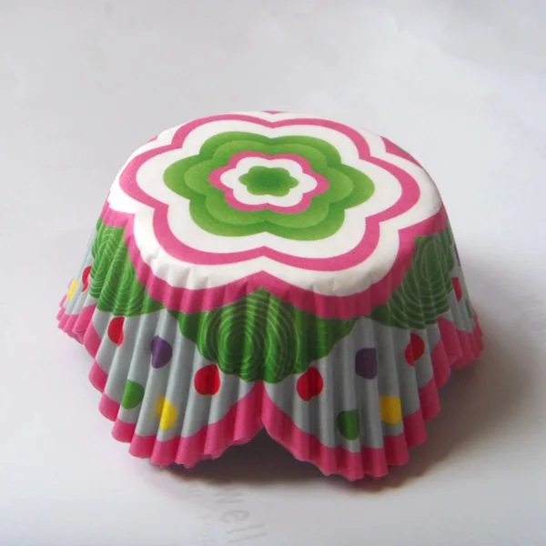 colorful petal Прямая 50x розовый/синий цветок/зеленый цветок Свадебный бумажный капкейк лайнер Маффин чашка торт форма для выпечки Чехол Держатель обертка - Цвет: colorful petal