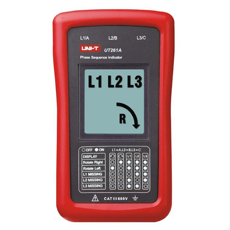 UNI-T UT261A индикатор фазовой последовательности и вращения двигателя индикатор фазовой последовательности переменного тока 40-690 В