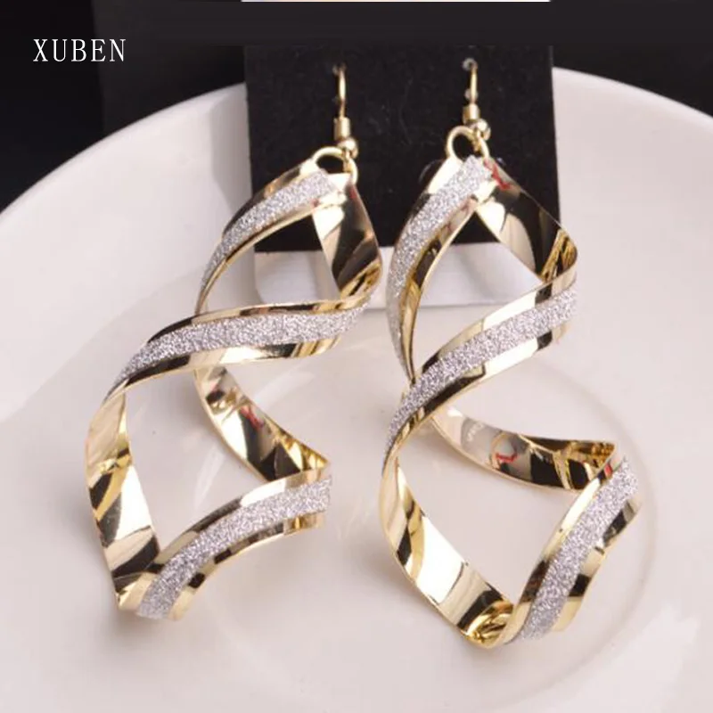 XUBEN матовые Спиральные серьги brinco Natal с шляпой для женщин|brinco natal|brinco brincoearrings earring |