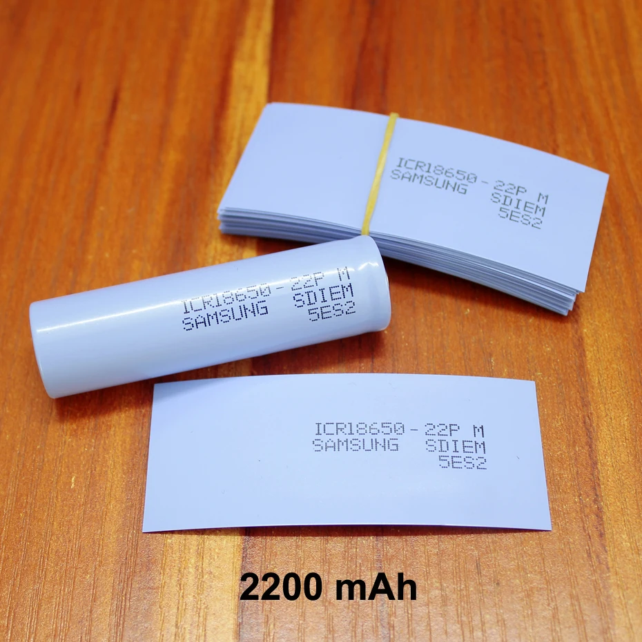 

100pcs/lot Lithium battery skin insulation film 18650 battery special PVC plastic heat shrinkable tube shrink film 2200MAH