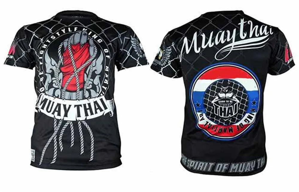 Джиу джитсу Рашгард Муай тайская футболка для мужчин Gi BJJ Рашгард ММА Бокс Джерси Санда ушу Топ кикбоксинг рубашка Fightwear мужской