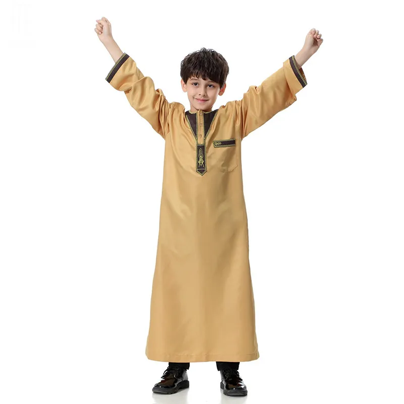 От 6 до 18 лет мусульманский арабский Ближний Восток для мальчиков juba Thawb кафтан