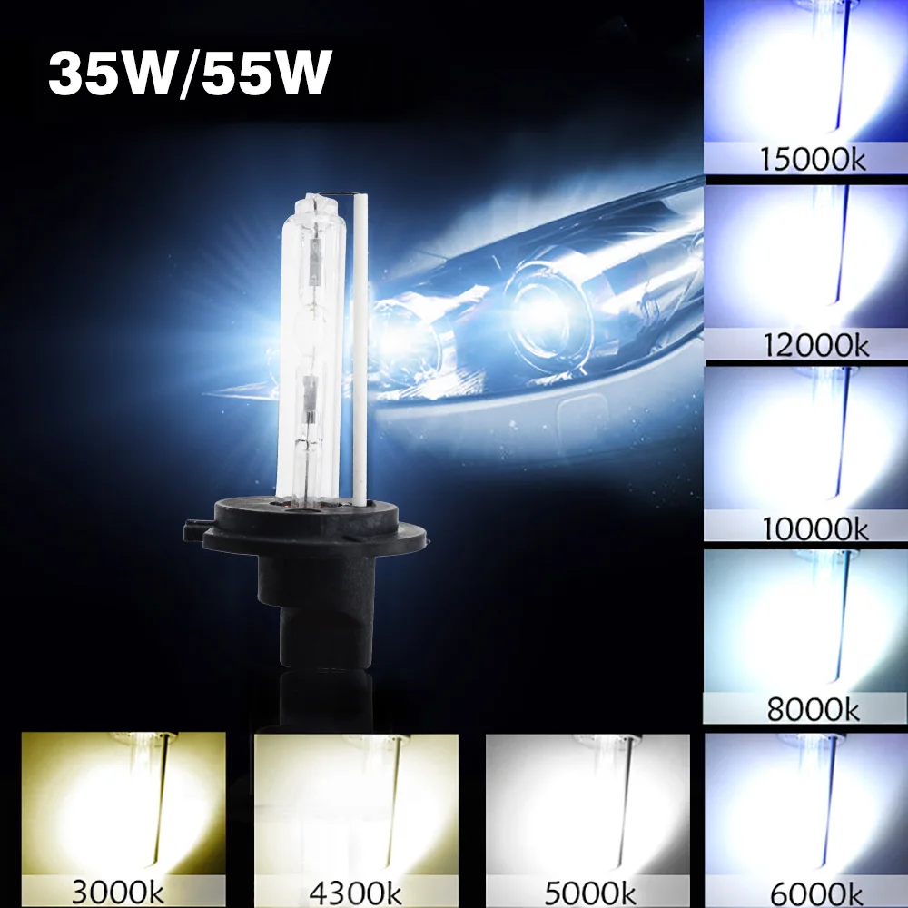 2021 лампа SKYJOYCE 12V 35W 55W HID светильник H1 H3 H7 H11 9005 880 3000k 4300k 5000k 6000k 8000k желтый синий