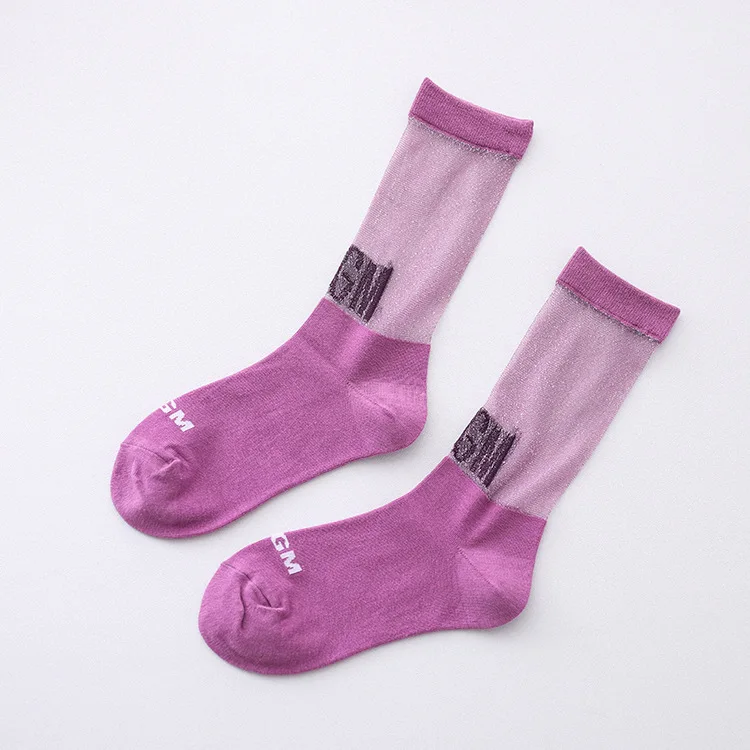 SP &amp CITY спортивные стильные с буквенным рисунком прозрачные короткие носки Harajuku