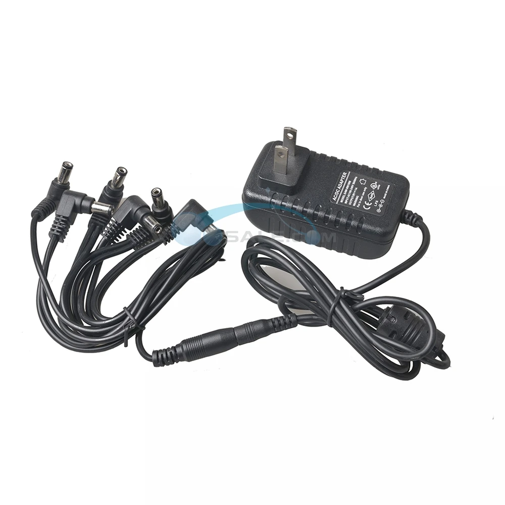 Адаптер Caline AC100V-240V to DC9V/1A имеет вилку AU UK US EU + 6 головок многоинтерфейсный кабель