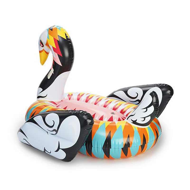 

190cm Colorful Swan Pool Float Women Inflatable Floating Row Ride-on Swimming Rings Beach Party Deco Water Toy Air Mattress boia