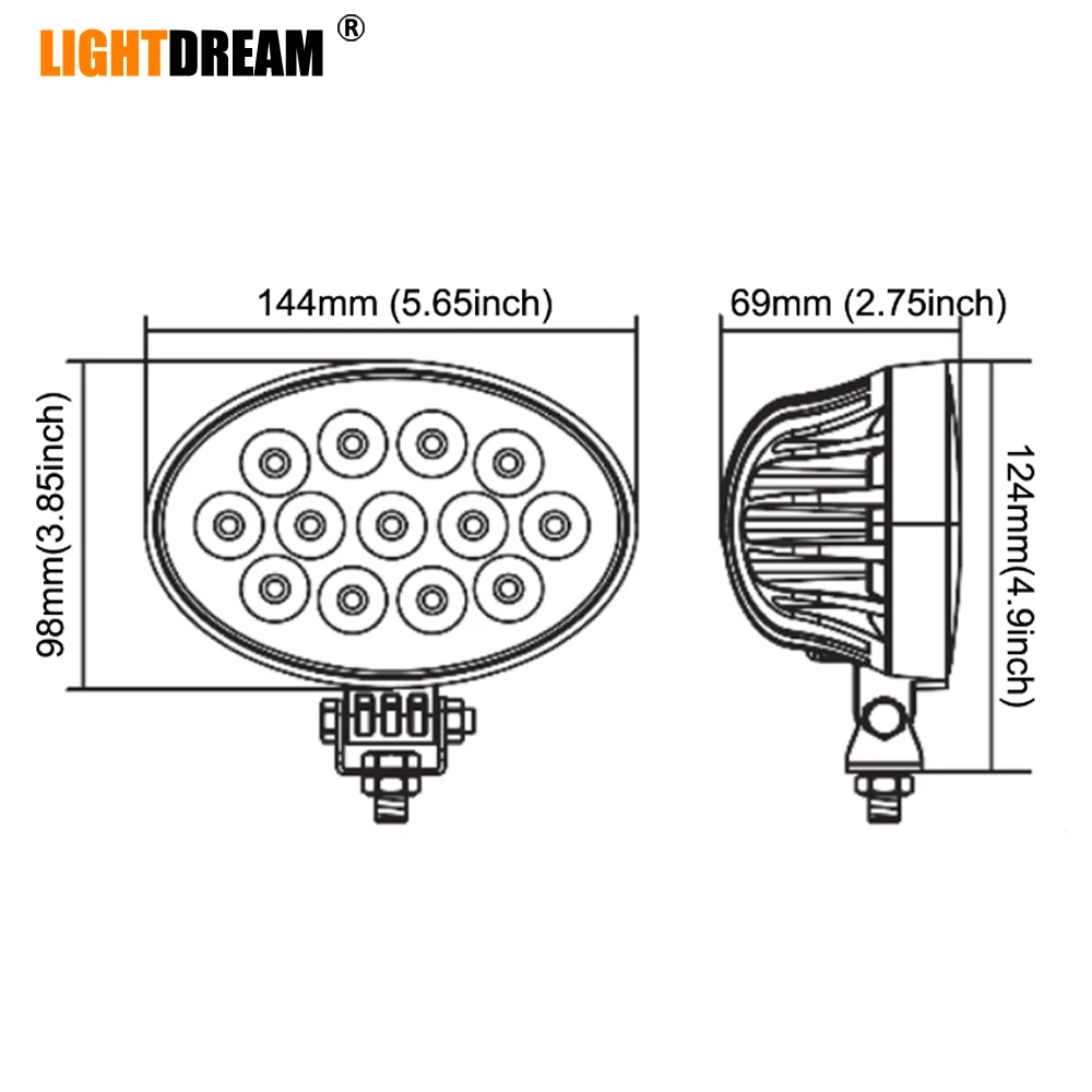 Овальный 39 Вт светодиодный Подсветка 12V /24V луч RE198623 для John Deere 4120 4210 4310 4320 4410 4510 4520