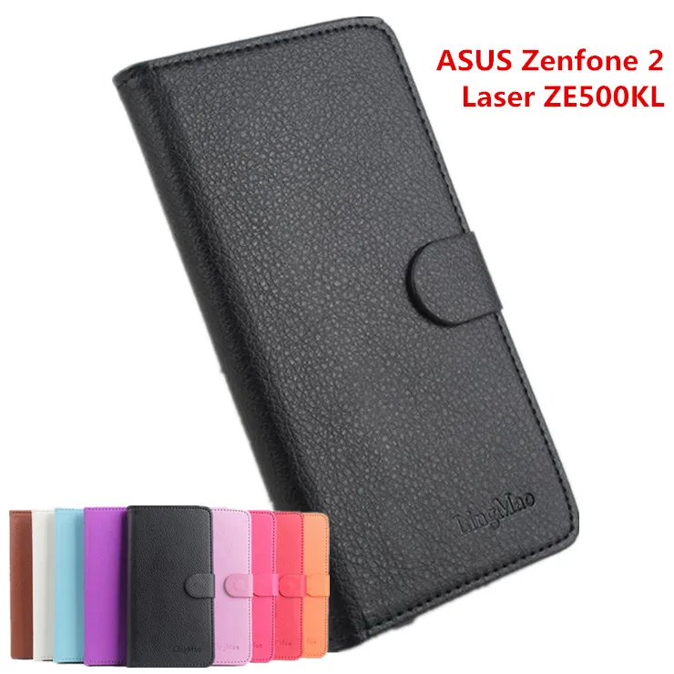 9 видов цветов кожаный чехол для ASUS Zenfone 2 Laser ZE500KL 5 0 дюймов откидная крышка корпуса