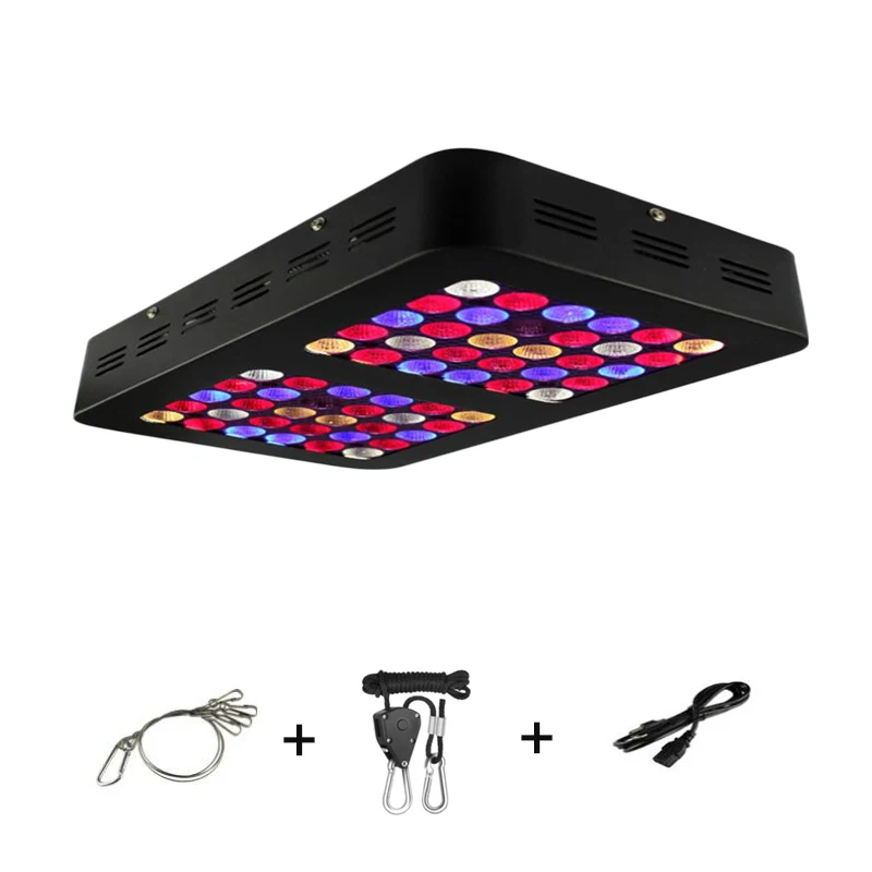 Black Without Glass BEYLSION светодиодный 600 Вт 300 Вт Светодиодный светильник для выращивания полный спектр двойной чип для выращивания растений в помещении семена цветов - Испускаемый цвет: Black Without Glass