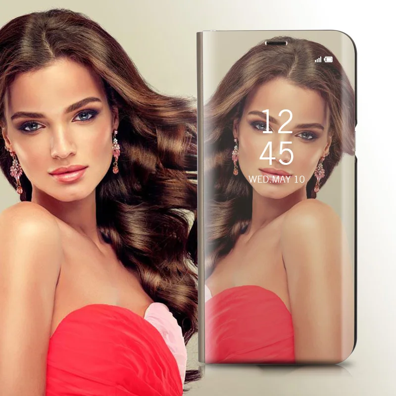 Зеркальный флип-чехол для Huawei Nova 3 Роскошный прозрачный чехол из искусственной