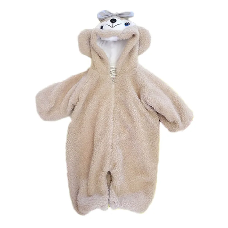 Детские комбинезоны дизайнерские с милым медведем детская одежда осенне-зимний