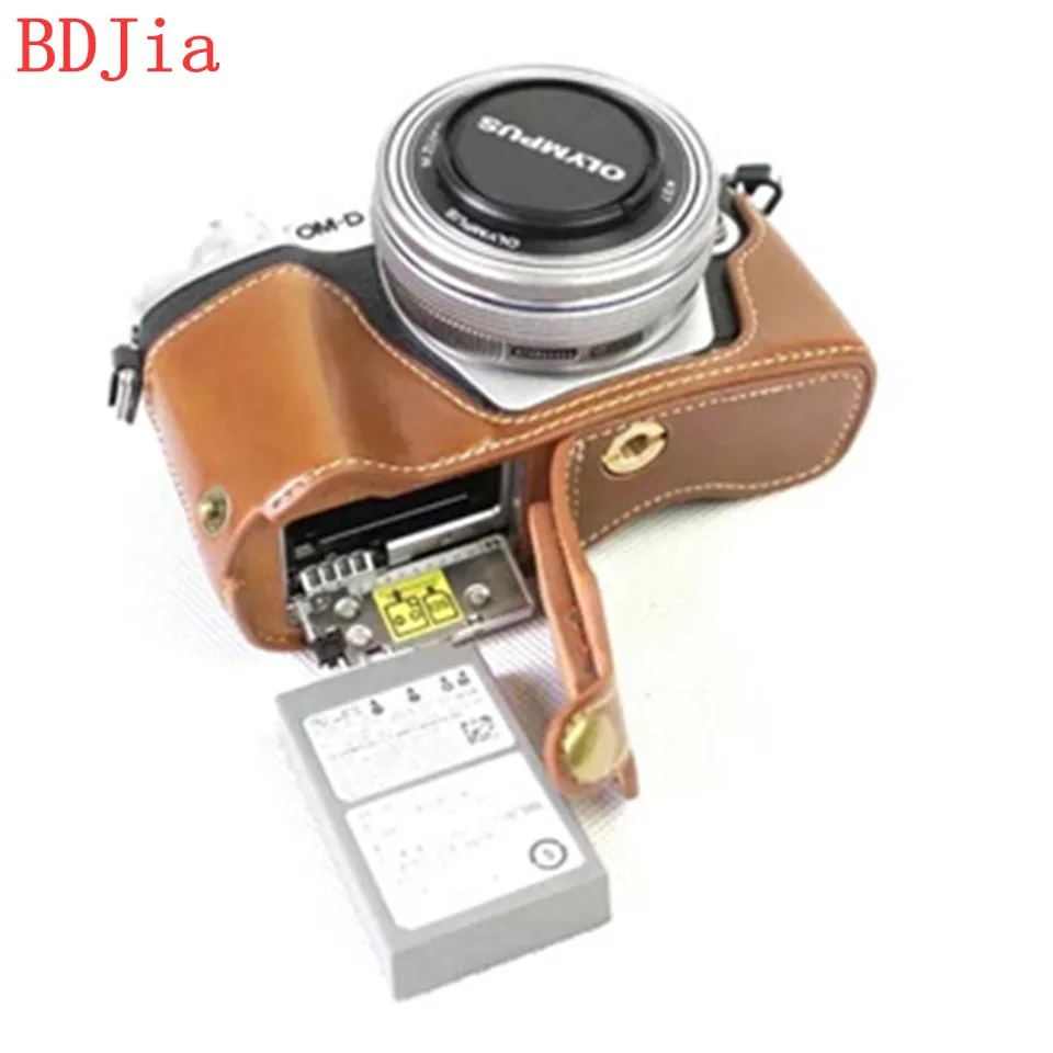 Модная сумка для камеры чехол Olympus EM10III EM10 MarkIII из искусственной кожи половинная