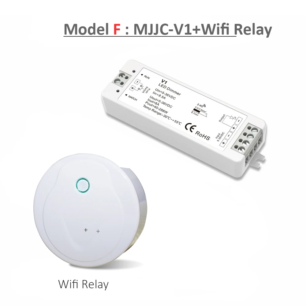Model F Светодиодный диммер 12 В 24 В ШИМ 2,4G светодиодный сенсорный RF беспроводной пульт дистанционного управления 5 в 36 В умный Wifi диммер контроллер для одноцветной светодиодной ленты - Цвет: Model F