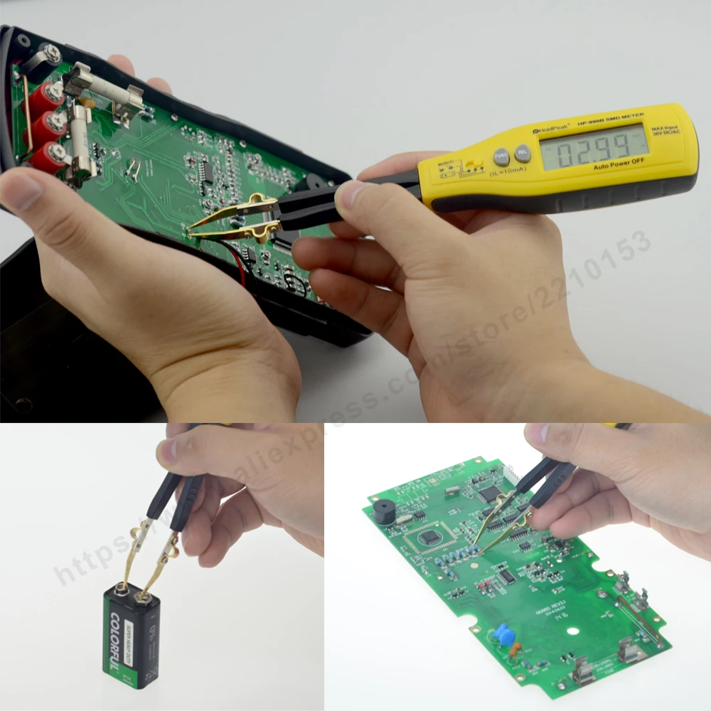 HoldPeak 990A/B/C 3000 6000 отсчетов SMD тестер цифровой мультиметр измеритель сопротивления