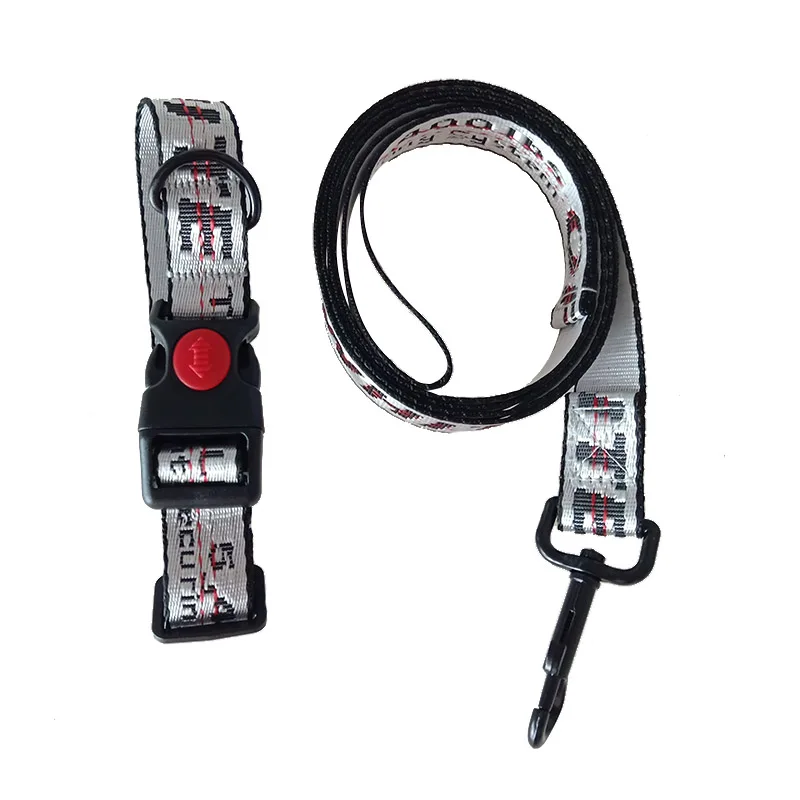 Leash and Collar Модный ошейник для собак, набор поводок для собаки, прочный регулируемый поводок для собаки, французский Бульдог домашнее животное - Цвет: Leash and Collar