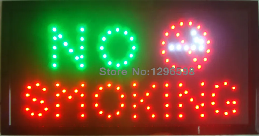 

2016 Hot sale no smoking led sign Graphics 10*19 Inch indoor Ultra Bright flashing led lighting