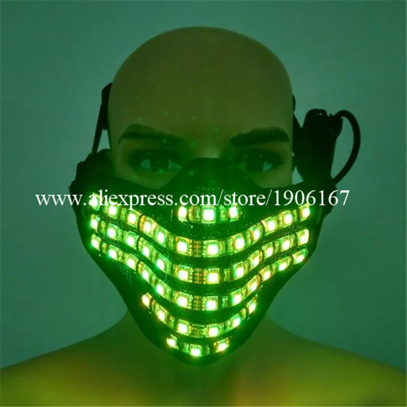 5 шт. красочная светодиодная светящаяся маска светящиеся маски для диджея
