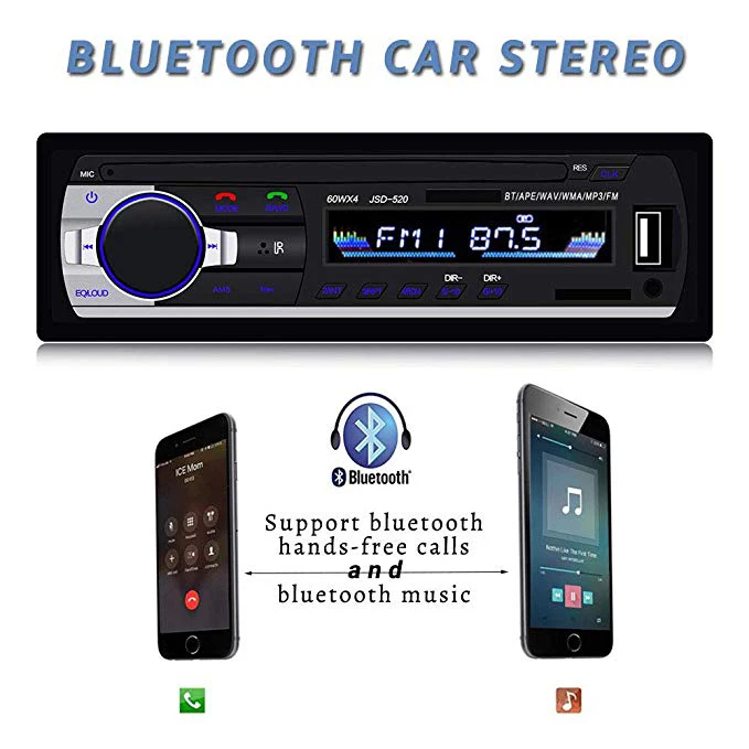12V 24V один Din стерео Ривьер с Bluetooth аудио автомобиля FM радио mp3 плеер USB/SD/AUX