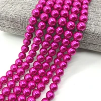 wholesale 6810mm color round glass beads bracelet necklace charm jewelry diy production 16