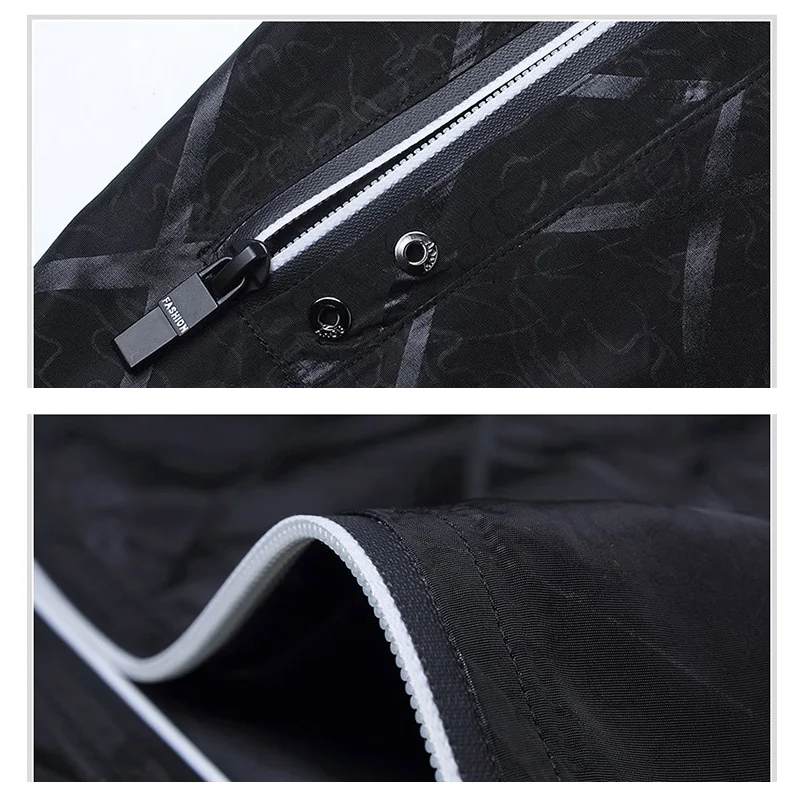 

2019 New Spring Autumn Men's Jackets Solid Fashion black Coats Male Casual Tops Brand Bomber Jacket Men Overcoat 4XL