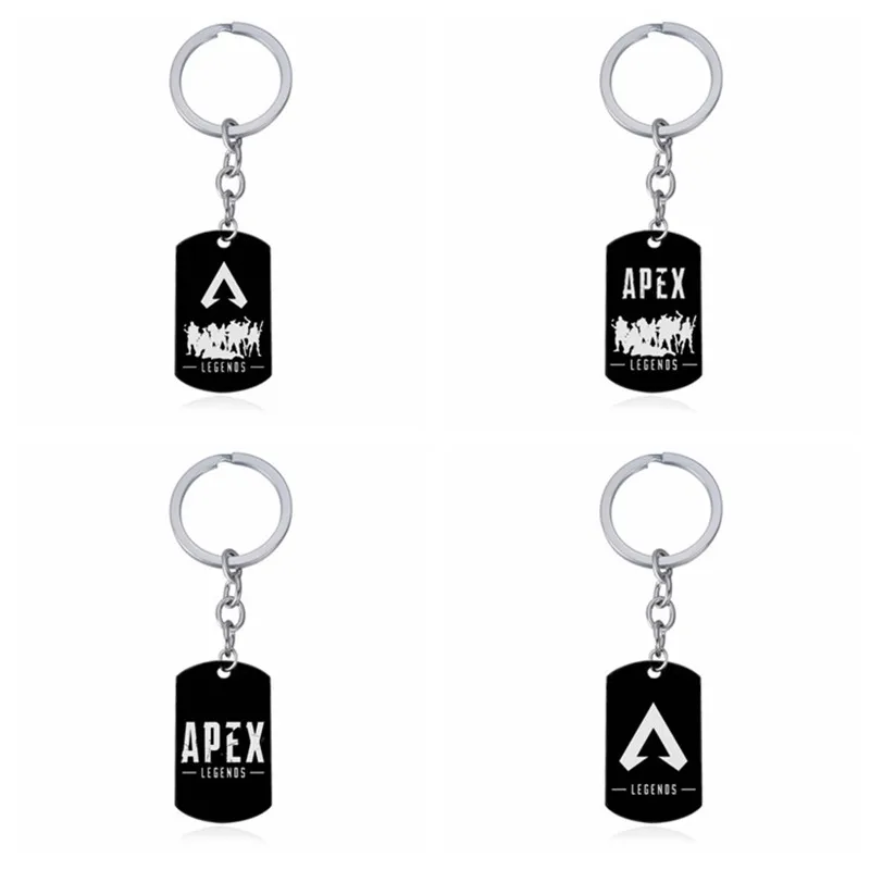2019 Горячая игра логотип Apex Legends брелок металлический черный из нержавеющей стали