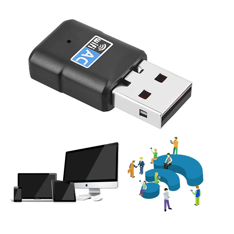 USB Wi Fi адаптер 600 Мбит/с 802.11ac|Сетевые карты| |