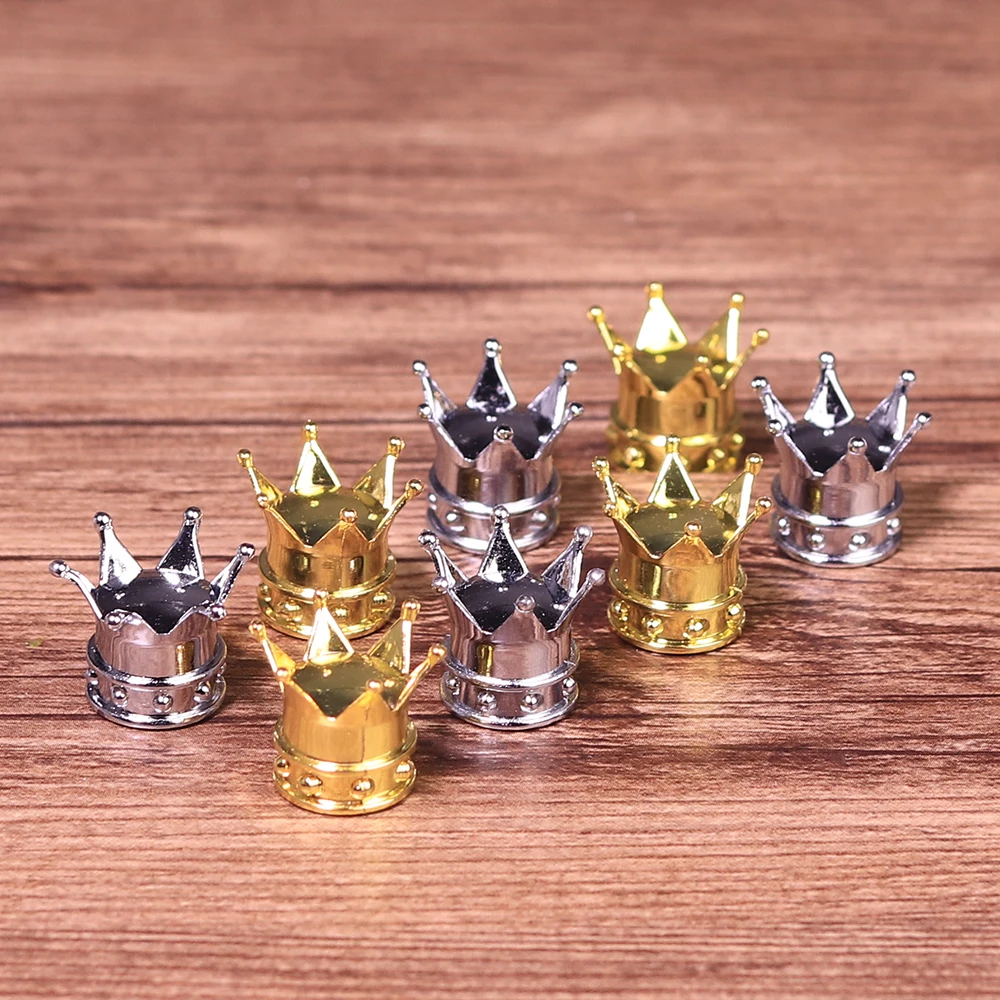 4 шт. золотистого и серебряного цвета пластиковая Корона покрышки защитная