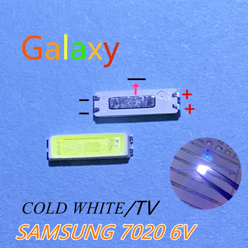 SAMSUNG LED Backlight TV 7020 High Power 1W 6V 98LM Cool white For LCD Application 200PCS | Лампы и освещение