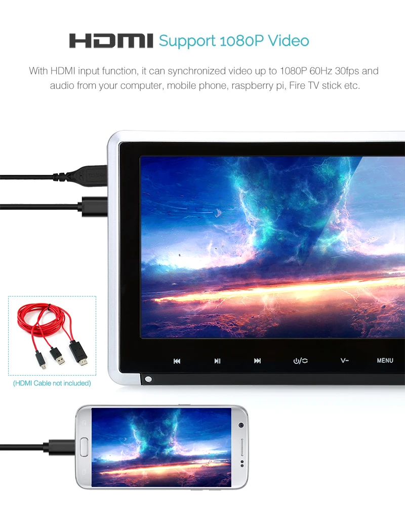 Тыква 2 шт./лот 10 1 ''Автомобильный подголовник dvd плеер USB/SD/HDMI/IR/FM HD цифровой TFT