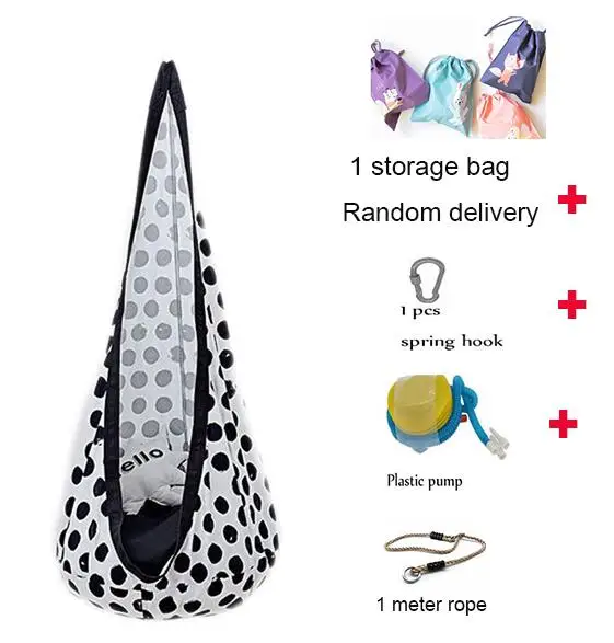 2019 черный и белый узор в горошек гамак надувная подушка сад качели стул подвесной