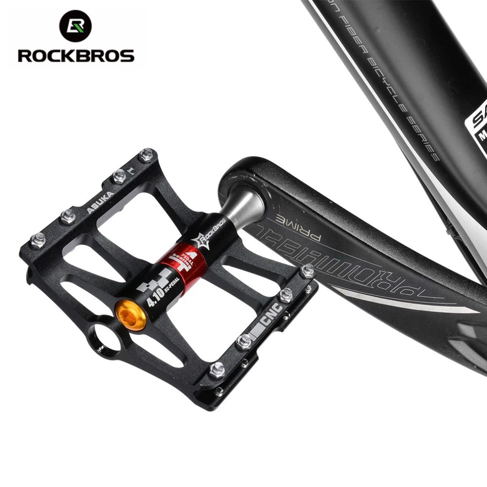 ROCKBROS 4 подшипника велосипедные педали противоскользящие сверхлегкие ЧПУ MTB горный велосипед герметичный Подшипник педали велосипедные аксессуары