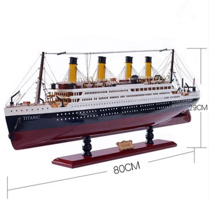 Fashion Titanic Model Decoration Wood Sailboat Craft Ship Simulation Lights Cruise Creative Decor | Дом и сад