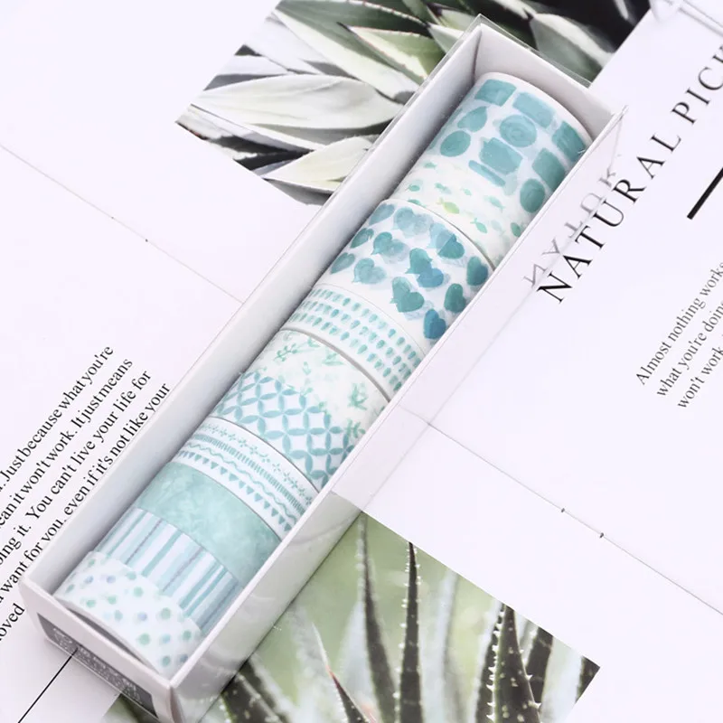 10 шт./компл. лента washi сердце изоляционная лента Рождественский washitape Kawaii Канцелярские Скрапбукинг washi papeleria Школьные Инструменты