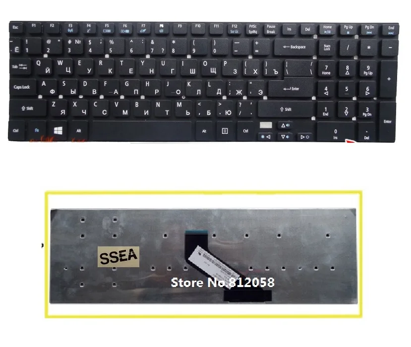 

SSEA New RU Keyboard for Acer Aspire E1-510 E1-522 E1-530 E1-530G E1-532 E1-532G E1-572 E1-731 E1-771 Russian Keyboard black