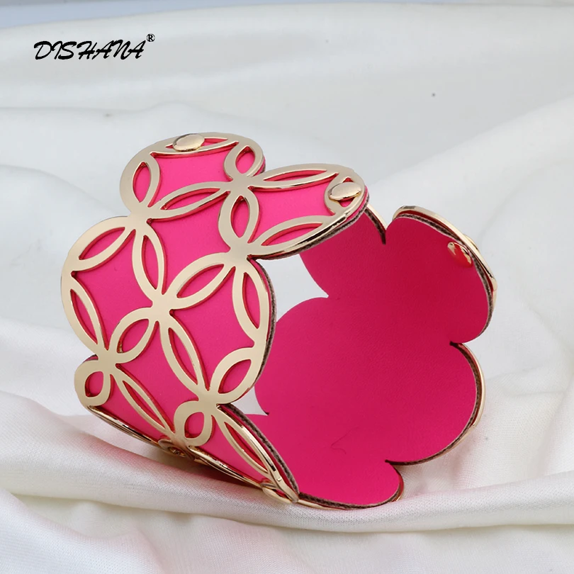 Большой сплав искусственная кожа Великолепный золотой браслет ювелирные