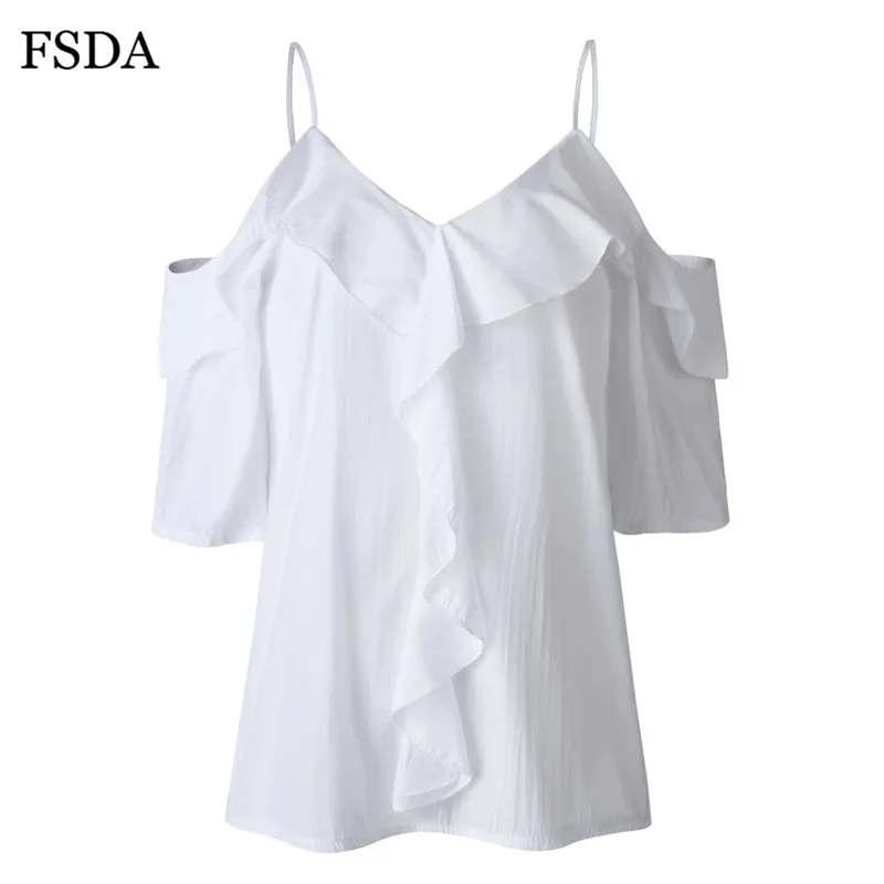 Женский топ с рюшами FSDA розовый/черный на бретельках треугольным вырезом и