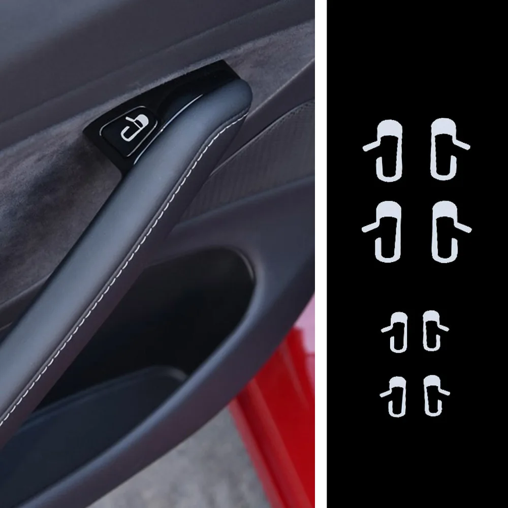 8 шт. наклейка на дверь автомобиля для Tesla модель 3 переключатель двери Кнопка