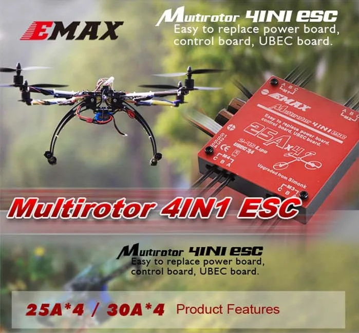 Emax Brushless 25A SimonK 4 в 1 Quadcopter Multirotor ESC B|Детали и аксессуары| |