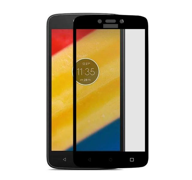 Закаленное стекло с полным покрытием для MOTO C защитная пленка Plus стекло|Защитные